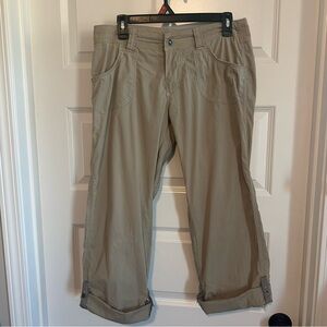Kuhl‎ Pants Womens 8 Regular Beige Drawstring Pockets Stretch Adjustable Length